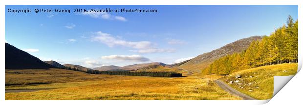 The road to Corrieyairack Pass - Newtonmore - Print by Peter Gaeng