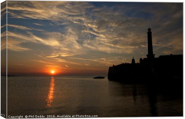 Margate Summer Sunset Canvas Print by Phil Dodds