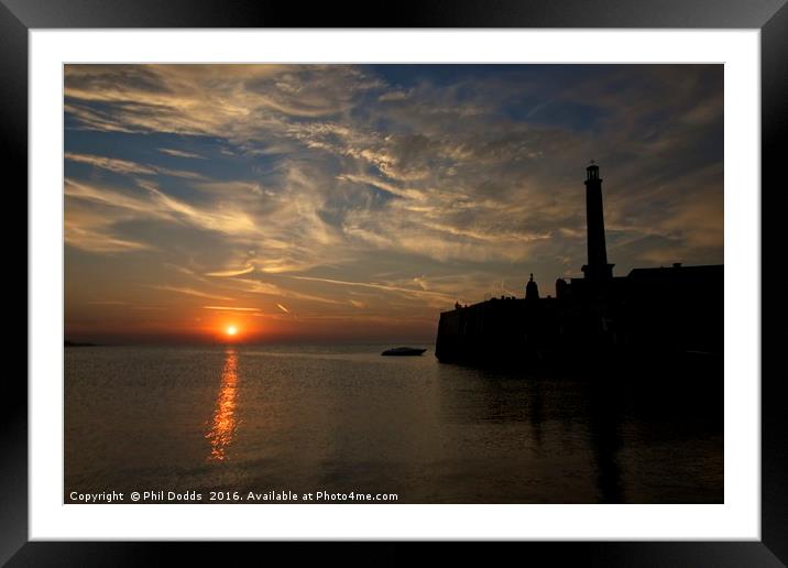 Margate Summer Sunset Framed Mounted Print by Phil Dodds