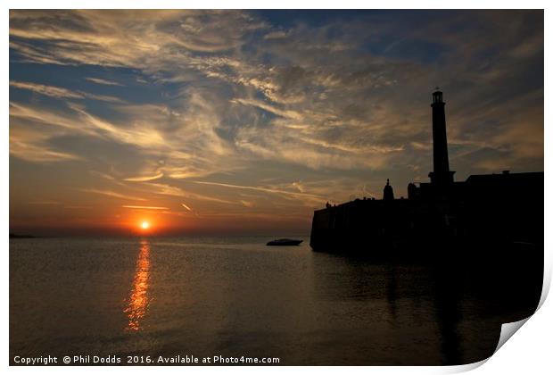 Margate Summer Sunset Print by Phil Dodds