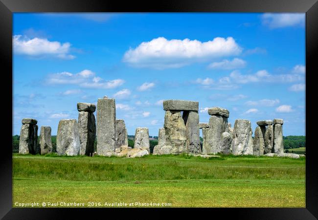 Beautiful Stonehenge Framed Print by Paul Chambers