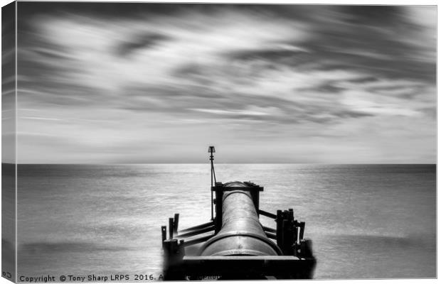 Storm Water Overflow Canvas Print by Tony Sharp LRPS CPAGB