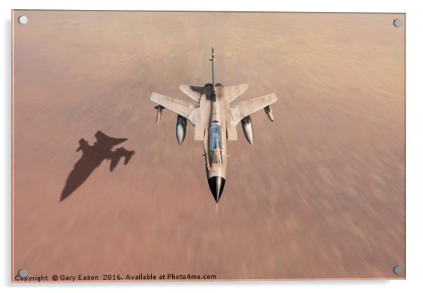 Desert Storm RAF Tornado low level Acrylic by Gary Eason