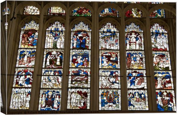 York Minster Great East Window. Canvas Print by Robert Gipson