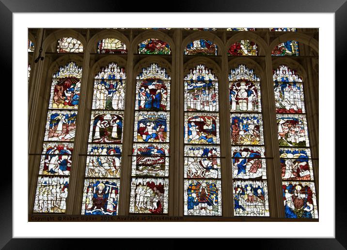 York Minster Great East Window. Framed Mounted Print by Robert Gipson