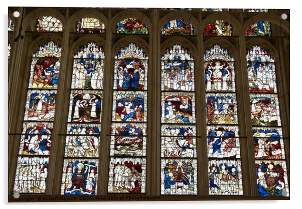 York Minster Great East Window. Acrylic by Robert Gipson