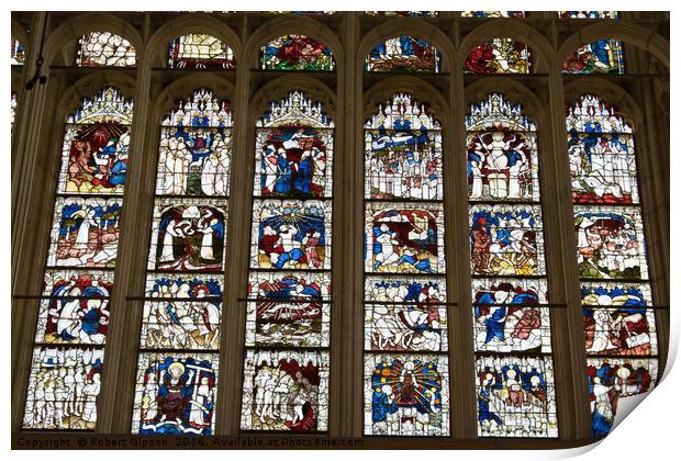 York Minster Great East Window. Print by Robert Gipson