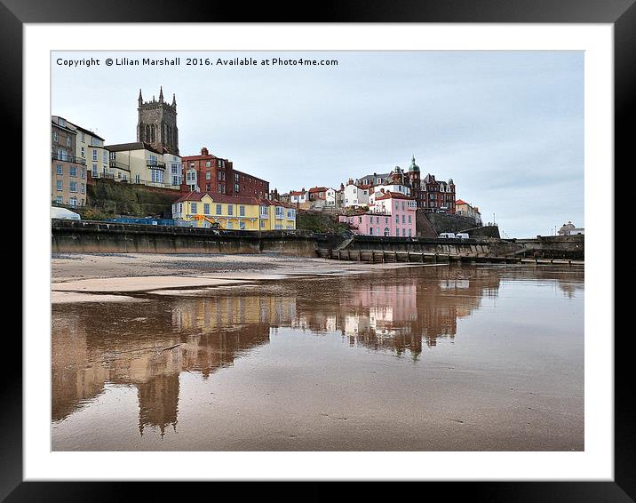 Cromer Church from the beach. Framed Mounted Print by Lilian Marshall