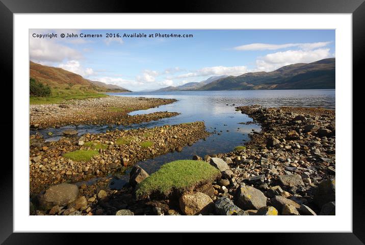 Majestic View of Ben Nevis and Loch Linnhe Framed Mounted Print by John Cameron