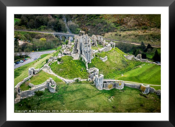 Corfe Castle Framed Mounted Print by Paul Chambers