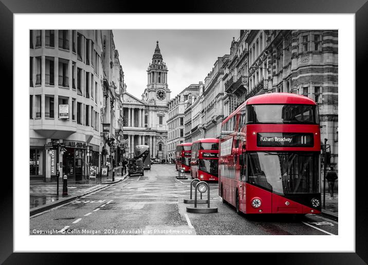 Bus Lane Framed Mounted Print by Colin Morgan