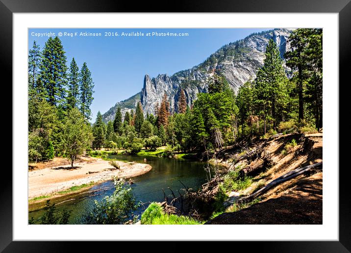 Yosemite Valley Framed Mounted Print by Reg K Atkinson
