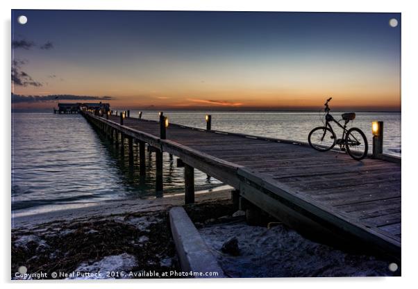 The Dawn Cyclist Acrylic by Neal P