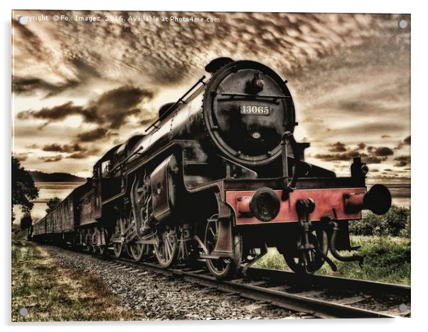 13065 locomotive train Acrylic by Derrick Fox Lomax