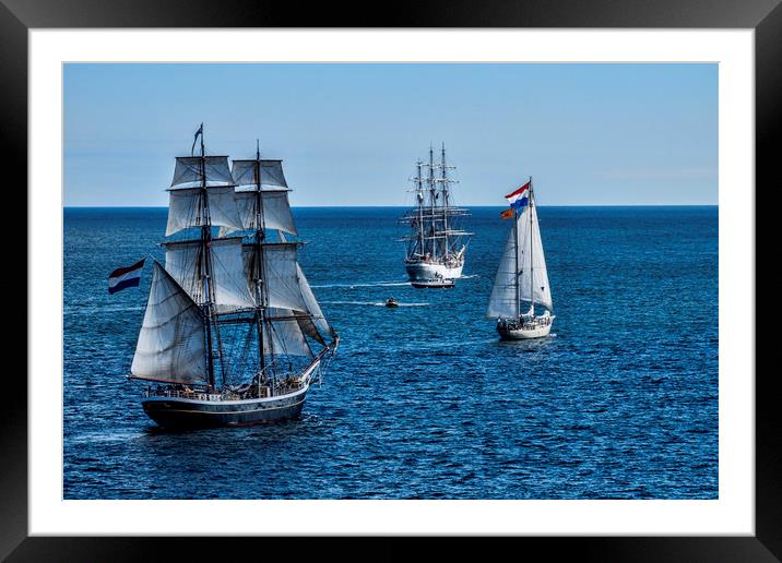 Tall ships Framed Mounted Print by Sam Smith