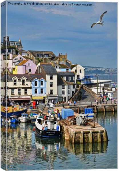 Part of Brixham harbour Canvas Print by Frank Irwin