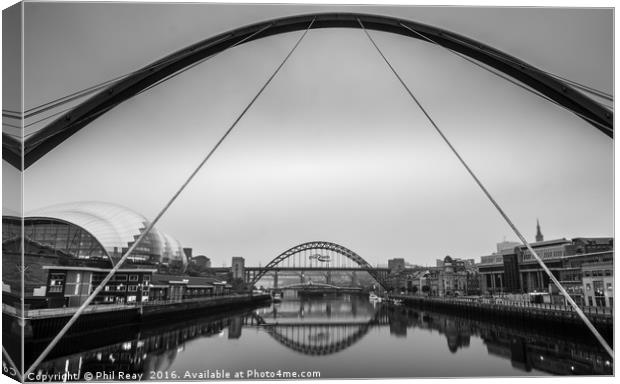 Down the Tyne Canvas Print by Phil Reay