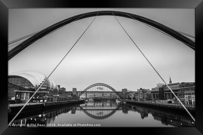 Down the Tyne Framed Print by Phil Reay