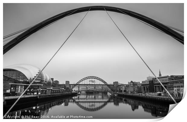 Down the Tyne Print by Phil Reay