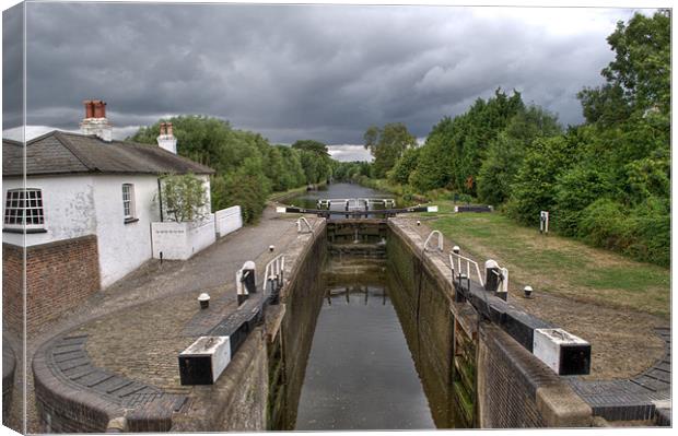Wide Water Lock Harefield 2 Canvas Print by Chris Day