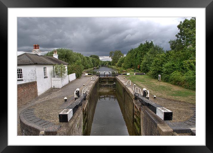 Wide Water Lock Harefield 2 Framed Mounted Print by Chris Day