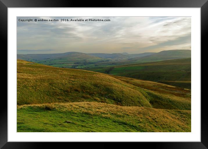 CLOUDING OVER Framed Mounted Print by andrew saxton