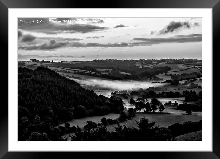 Misty Morning Framed Mounted Print by Chris Thaxter