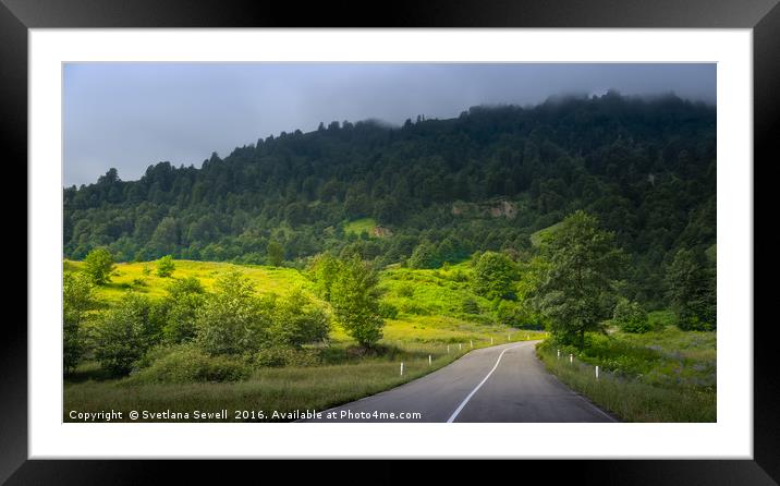Road with a View Framed Mounted Print by Svetlana Sewell