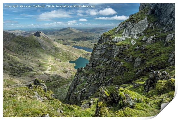 View from Snowdonia Print by Kevin Clelland
