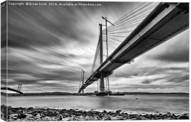 Queensferry Crossing Canvas Print by bryan hynd