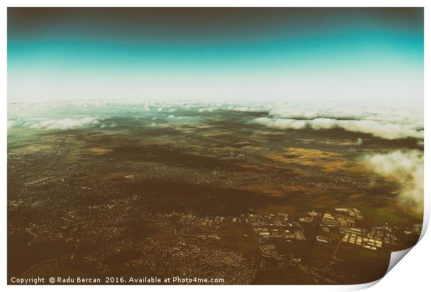 Aerial Photo Of Earth Horizon Print by Radu Bercan