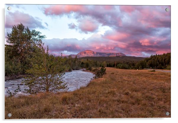 Early Morning at Many Glacier  Acrylic by Belinda Greb