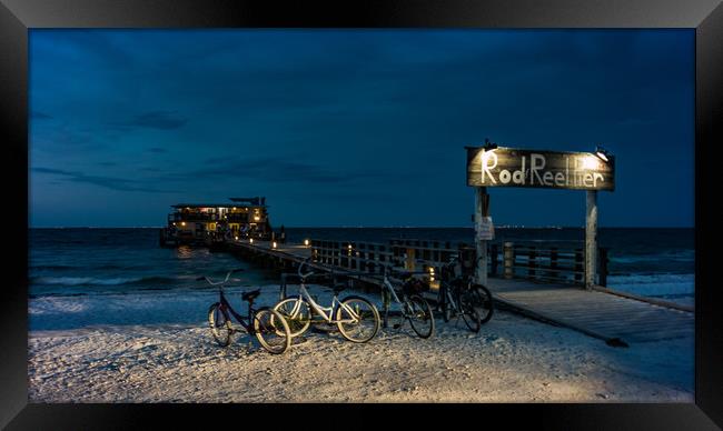 The Rod & Reel Pier Framed Print by Neal P