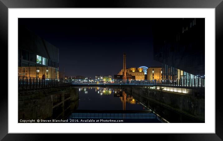 Canning dock liverpool Framed Mounted Print by Steven Blanchard