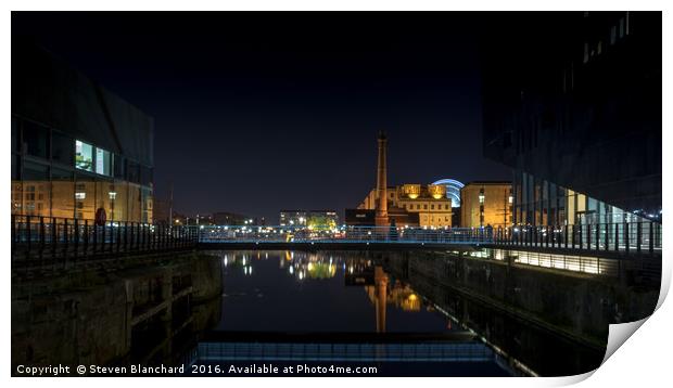 Canning dock liverpool Print by Steven Blanchard