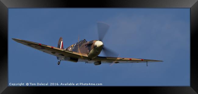 Watch out Spitfire about! Framed Print by Tom Dolezal