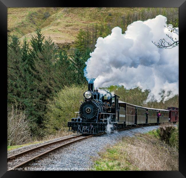  Brecon Mountain Railway steam train Framed Print by Tom Dolezal