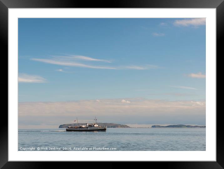 The Balmoral off Anglesey at Beaumaris Framed Mounted Print by Nick Jenkins