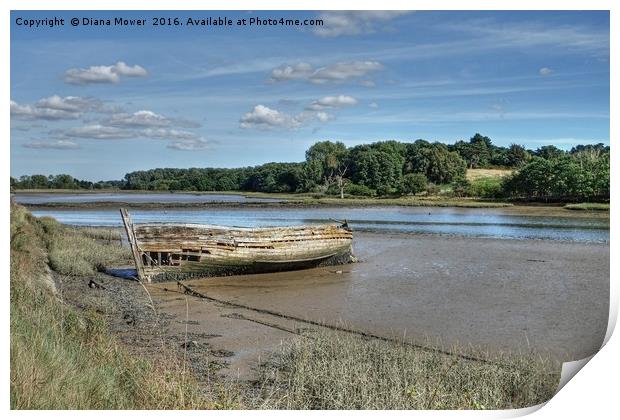 River Deben Suffolk Print by Diana Mower