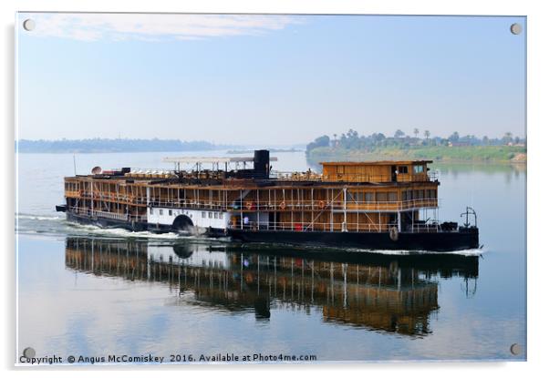 Paddle steamer "Sudan" on the Nile Acrylic by Angus McComiskey