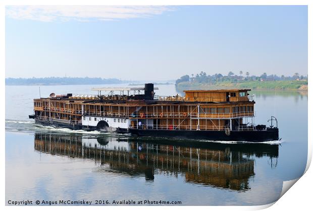Paddle steamer "Sudan" on the Nile Print by Angus McComiskey