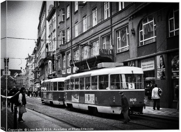 Trams of Prague Canvas Print by Lynn Bolt