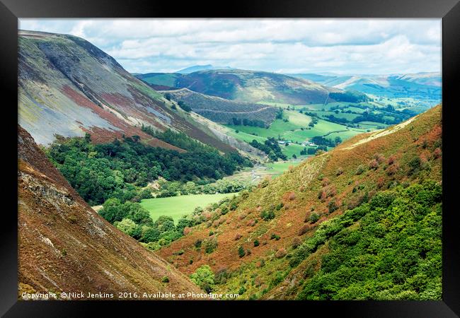 The Dylife Gorge near Staylittle Mid Wales Framed Print by Nick Jenkins