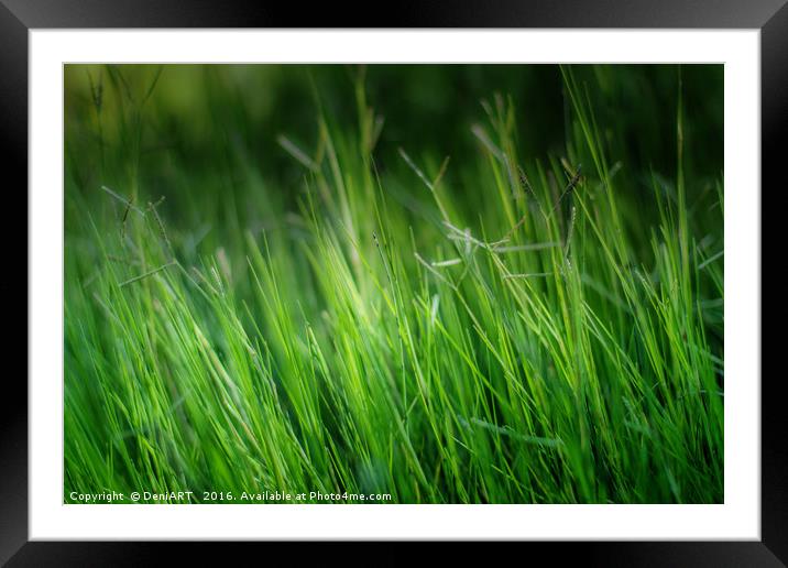 Green, green grass of home Framed Mounted Print by DeniART 