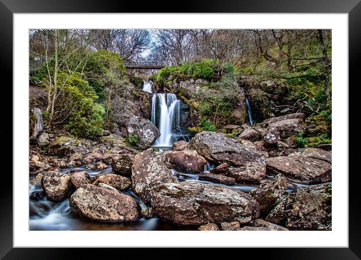 Inversnaid Falls Framed Mounted Print by Sam Smith
