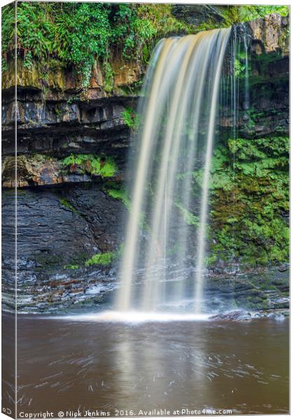 Scwd Gwladys Waterfalls Vale of Neath Canvas Print by Nick Jenkins