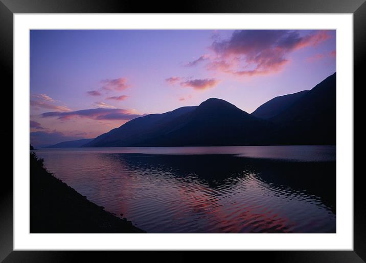 Sunset on Loch Lochy, Scottish Highlands Framed Mounted Print by Douglas Kerr