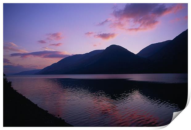 Sunset on Loch Lochy, Scottish Highlands Print by Douglas Kerr