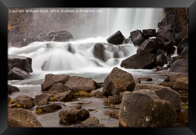 Icelandic waterfall Framed Print by Magdalena Bujak