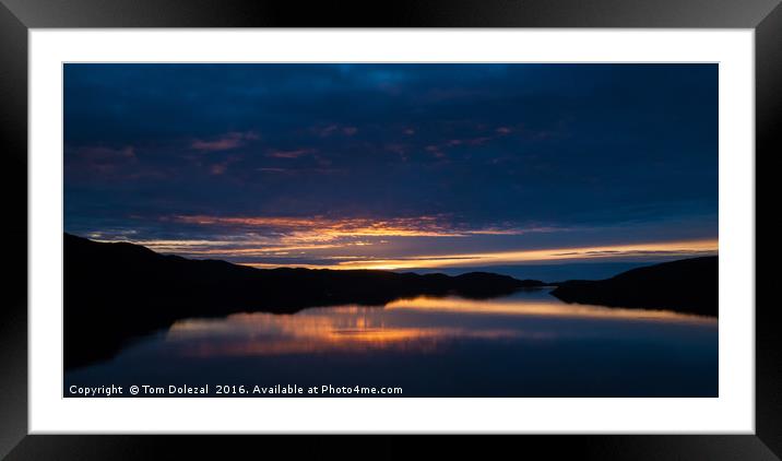 Reflections of a Highland sunset Framed Mounted Print by Tom Dolezal
